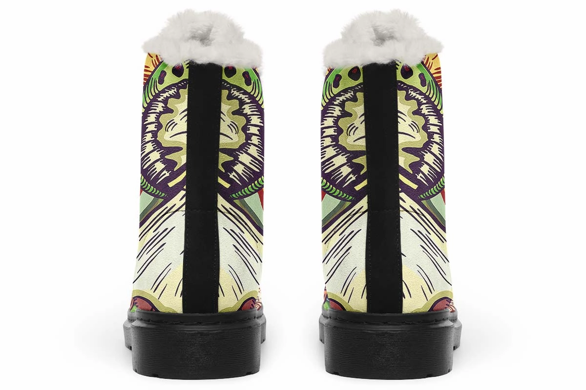 Colorful Mycology Winter Boots