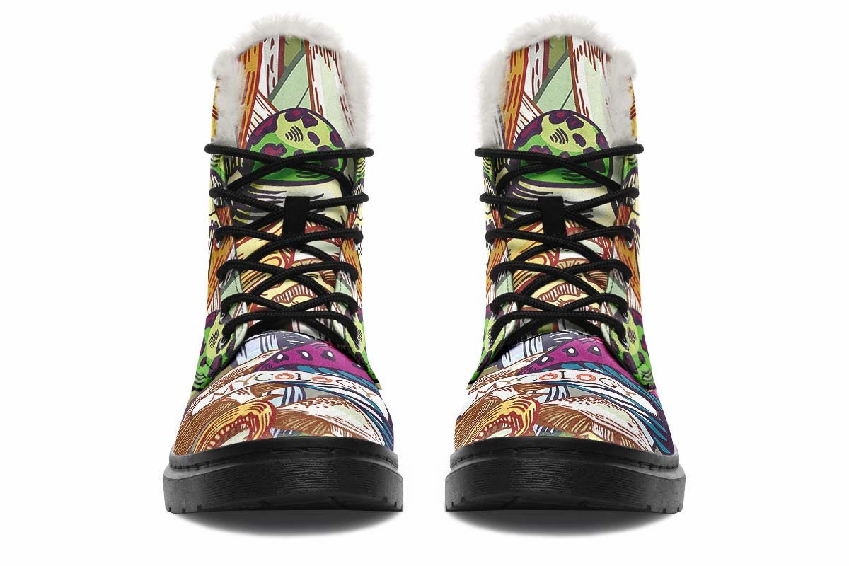 Colorful Mycology Winter Boots