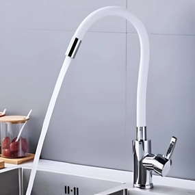 Colourful Flexible Neck Kitchen Tap – Durable Brass Single Handle Mixer for Easy Manoeuvrability | Modern Sink Tap