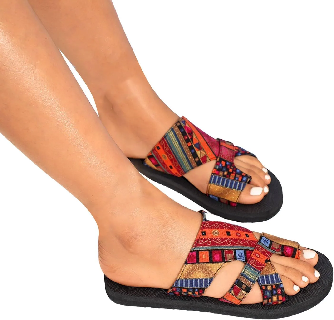 Comfortable Slip On Slide Sandals Thick Soled Hollow Women's Shoes Fashionable And Casual Toe Covered Floral Beach