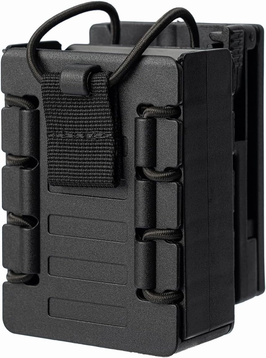 Compact Radio Holster Polymer Walkie-Talkie Case w/Duty Belt/MOLLE Vest Clip Two Ways Radio Pouch Interphone Carrier Sheath for Police Law Enforcement Security Firefighter Rescue EMS EMT