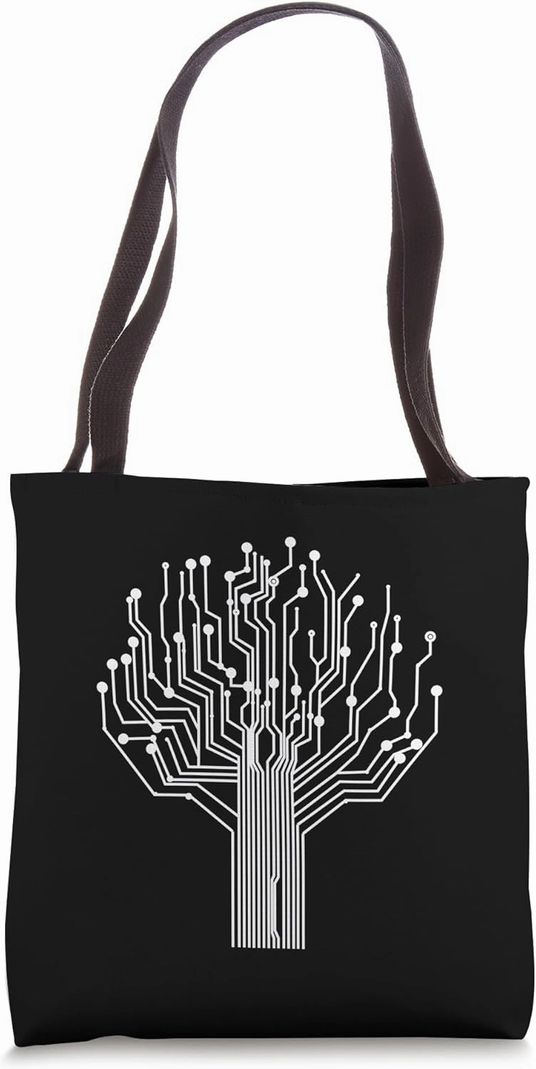 Computer Circuit Board Tree Programmer Developer Tote Bag