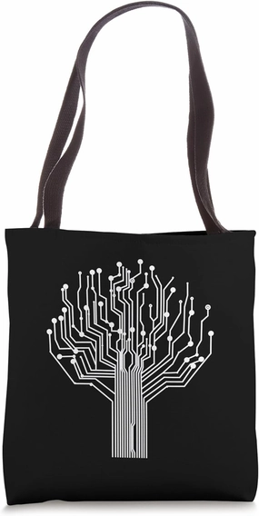 Computer Circuit Board Tree Programmer Developer Tote Bag