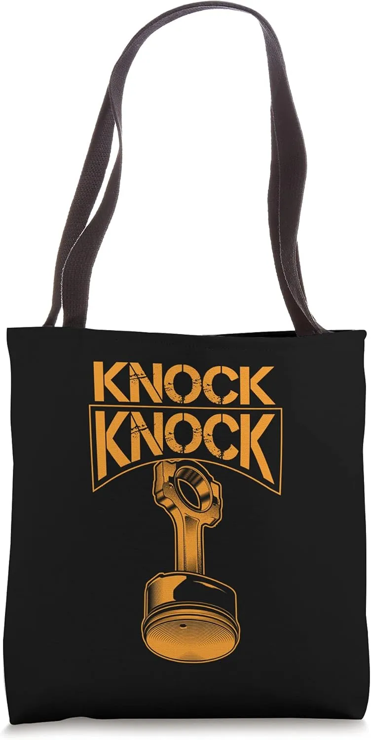 Cool Knock Knock | Funny Engine Piston Lover Engineers Gift Tote Bag