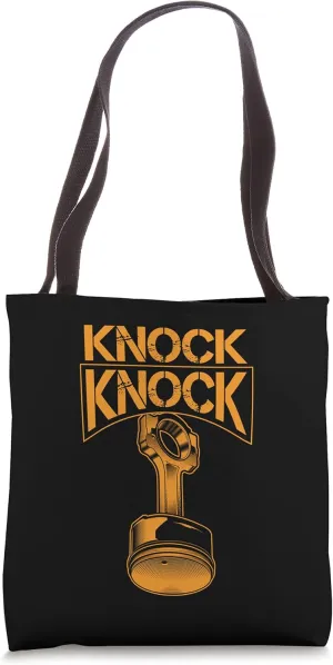 Cool Knock Knock | Funny Engine Piston Lover Engineers Gift Tote Bag