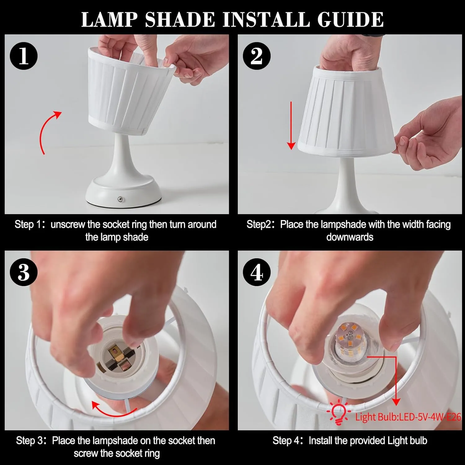 Cordless LED Table Lamp, Modern Portable Rechargeable Battery Operated Desk Lamp Small Shower Lamp with Touch Dimmable Switch and Fabric Lamp Shade for Bedroom/Restaurant/Bedside/Nightstand/Bar
