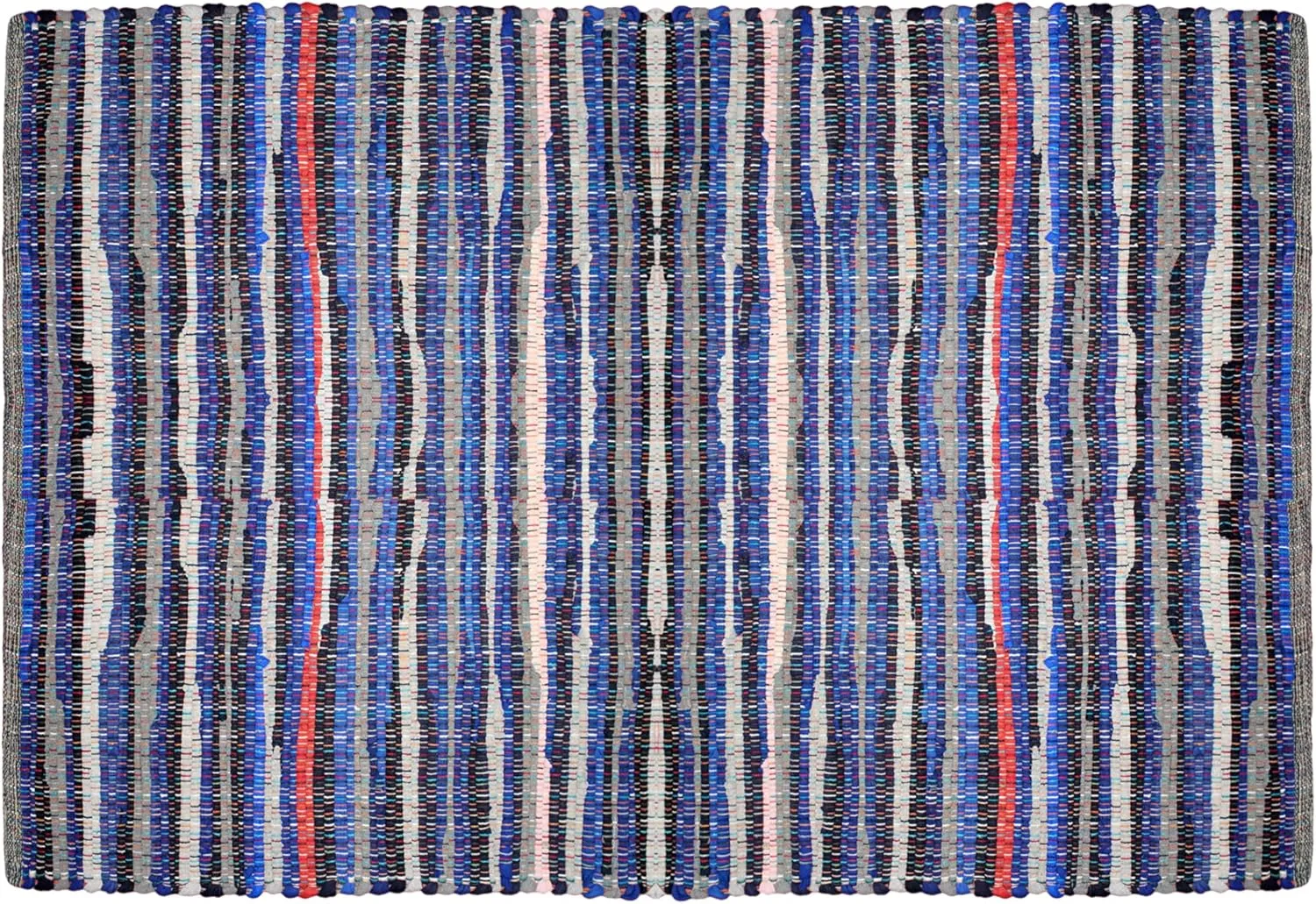 COTTON CRAFT Cotton Chindi Rag Rug - Boho Farmhouse Rustic Area Accent Throw Rug - Handwoven Reversible Natural Recycled Yarn - Living Room Den Study Home Décor Gift - 4' x 6' - Multi Color