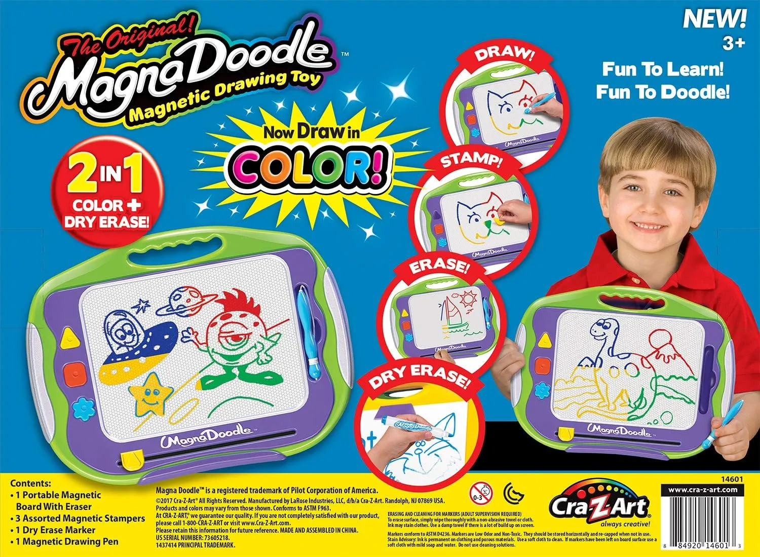 Cra-Z-Art Magna Doodle in Color - 50 Years of Creative Fun with Magnetic Drawing Board, Ages 3 
