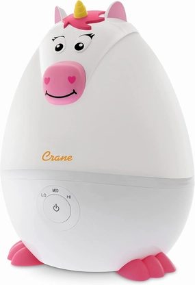 Crane Adorables Ultrasonic Mini Humidifiers for Bedroom and Baby Nursery, Half Gallon Cool Mist Air Humidifier for Large Room or Kid's Room, Humidifier Filters Optional, Unicorn