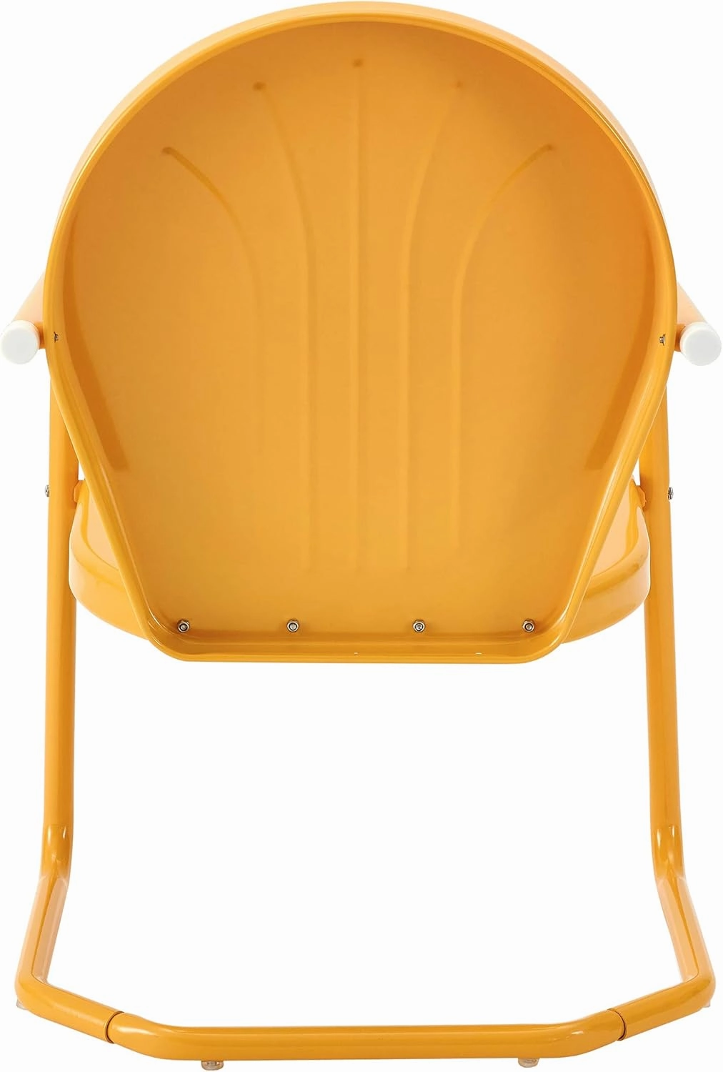 Crosley Griffith Retro Metal Outdoor Chair & Side Table, Tangerine