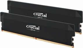 Crucial Pro DDR5 RAM 64GB Kit (2x32GB) 6400MHz CL40, Overclocking Desktop Gaming Memory, Intel XMP 3.0 & AMD Expo Compatible – Black CP2K32G64C40U5B