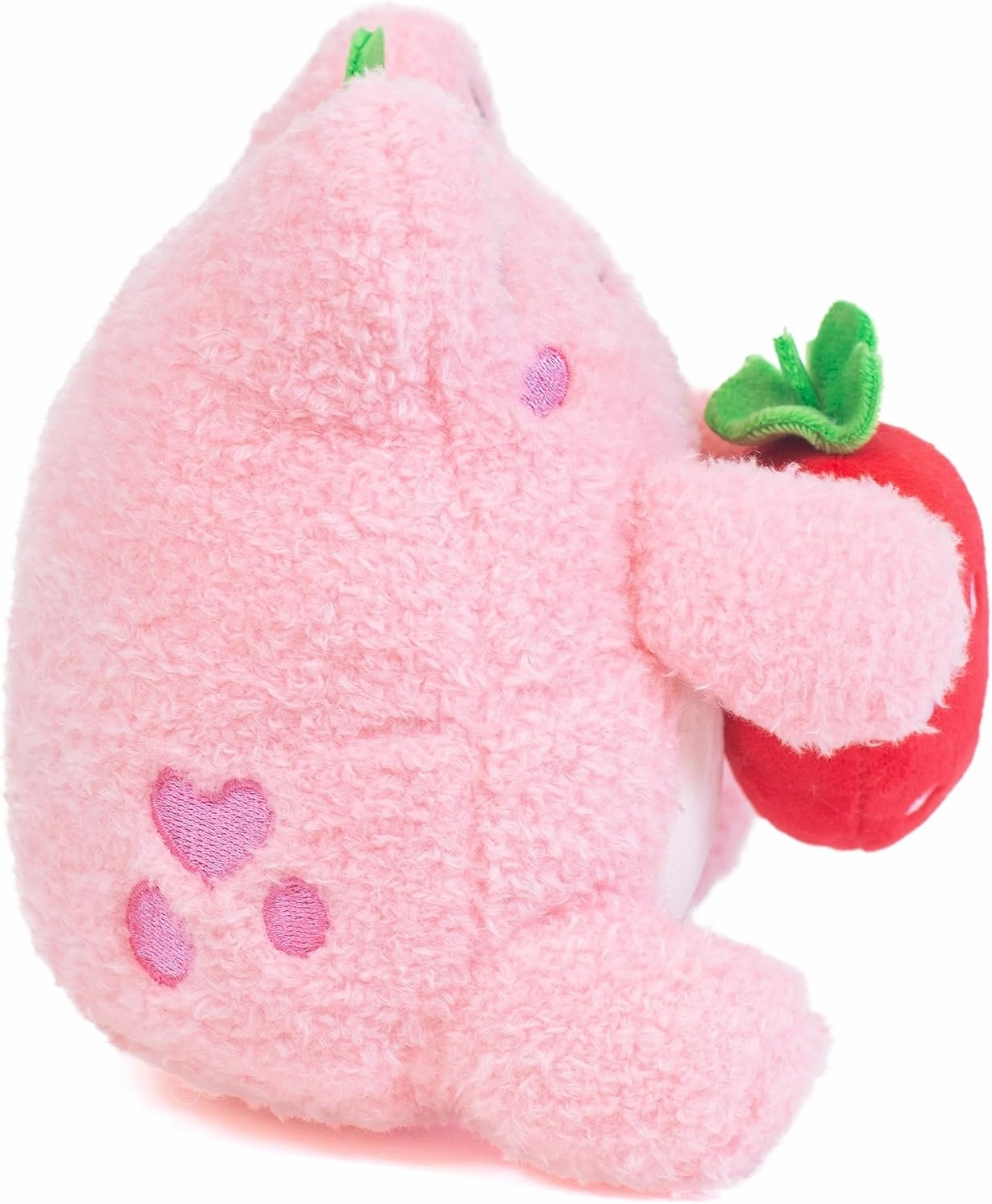 Cuddle Barn PlushGoals - Strawberry Munch Wawa The Froggie Soft Pink Scented Stuffed Animal Kawaii Frog Plush Toy, 6 inches