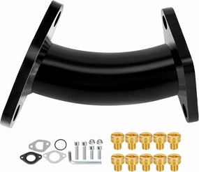 Curved Intake Manifold Main Jets Kit Replacement for Predator 196cc 212 224cc Engine Parts Coleman Mini bike BT200X CT200U-EX Baja Warrior MB200 GX160 GX200 Engine