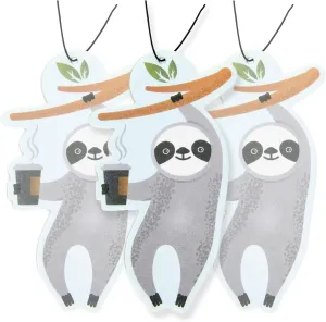 Cute Sloth Car Air Freshener, Car Air Freshener Scented With Essential Oils By Fresh Fresheners… (3 Pack)