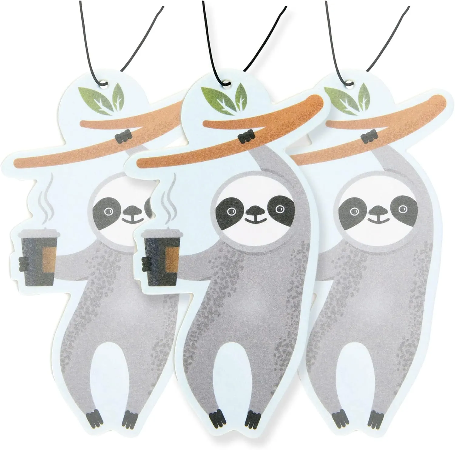 Cute Sloth Car Air Freshener, Car Air Freshener Scented With Essential Oils By Fresh Fresheners… (3 Pack)