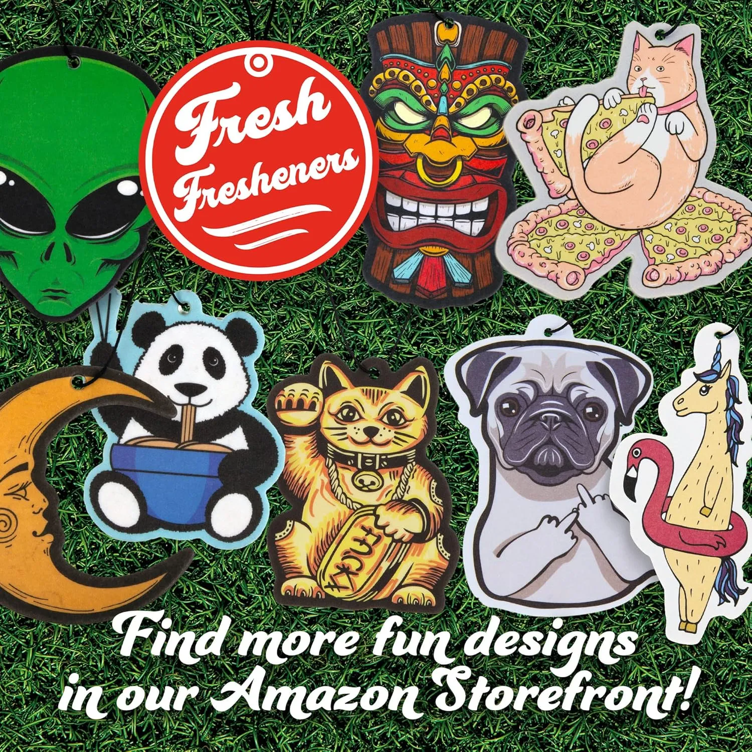 Cute Sloth Car Air Freshener, Car Air Freshener Scented With Essential Oils By Fresh Fresheners… (3 Pack)