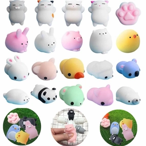 Cute Animal Squishy Toys Cartoon Cat Panda Squeeze Healing Funny Kids Kawaii Toy Stress Reliever