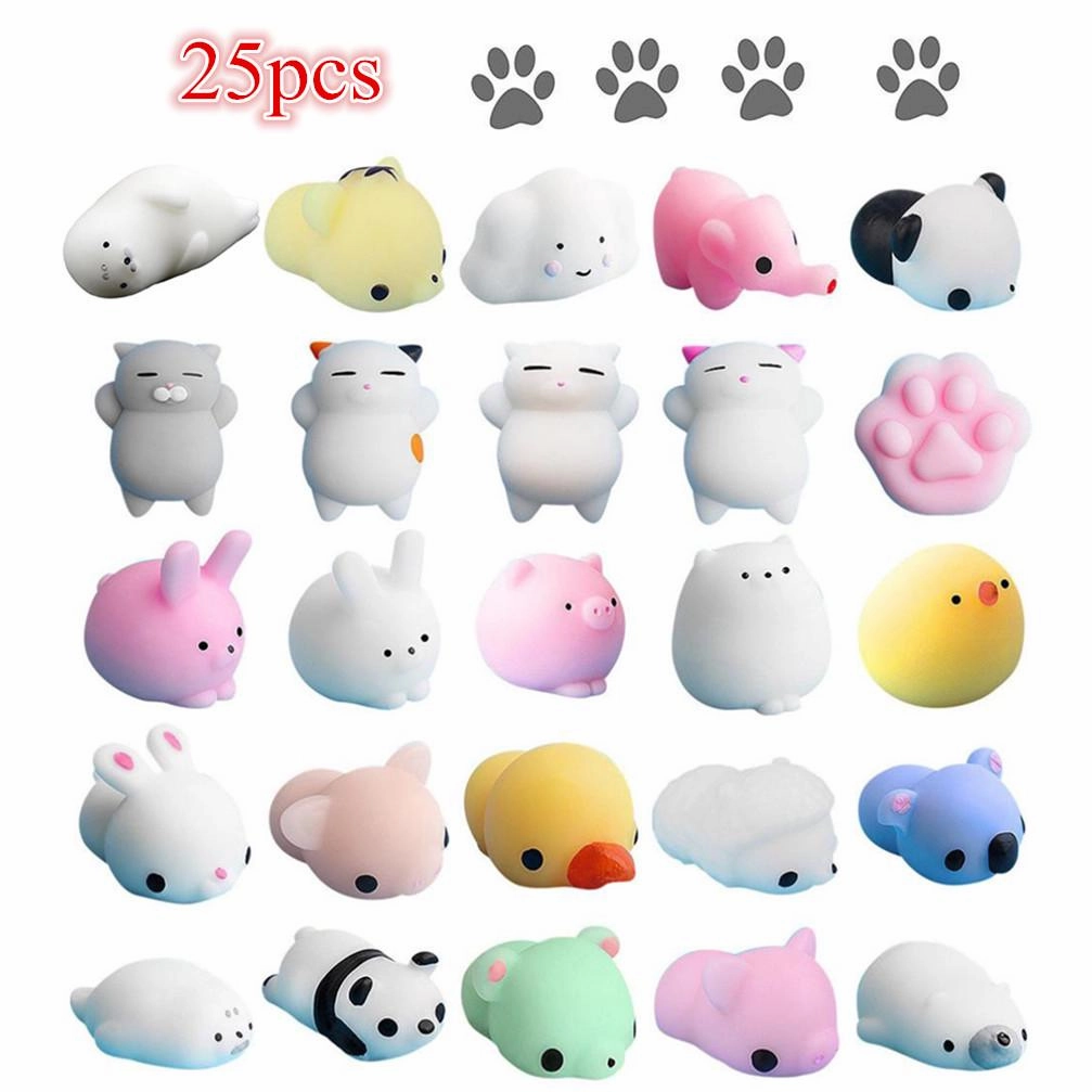 Cute Animal Squishy Toys Cartoon Cat Panda Squeeze Healing Funny Kids Kawaii Toy Stress Reliever