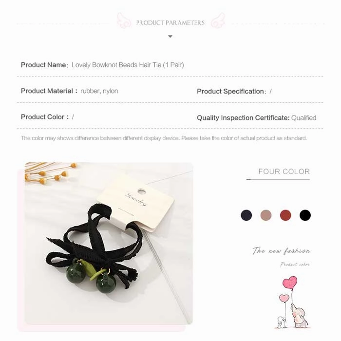 Cute bow, small ball (1 pair)