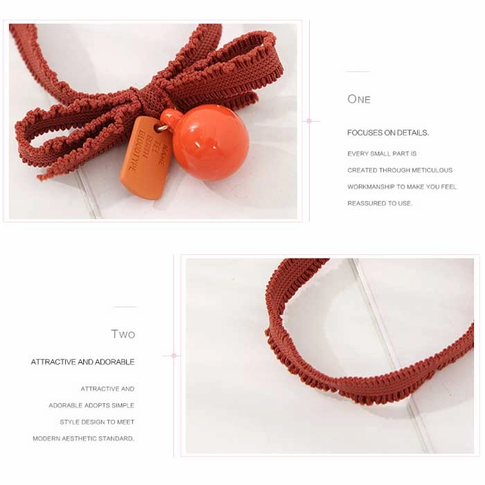 Cute bow, small ball (1 pair)