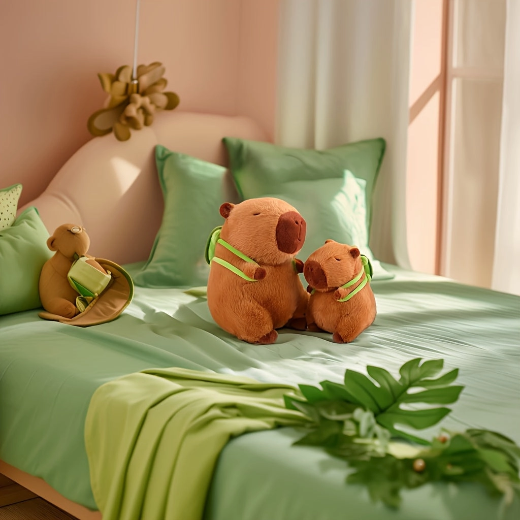 Cute Capybara Plush Toy - Soft Stuffed Animal for Car Decor