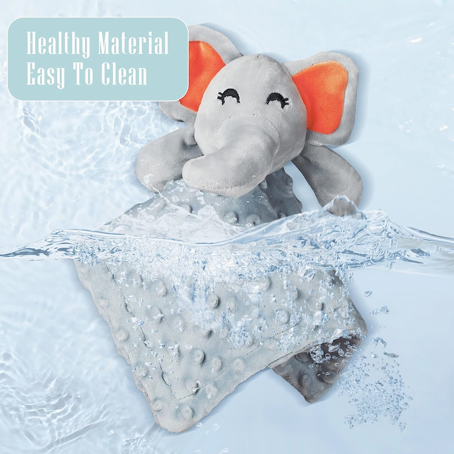 Cute Castle Security Blanket Baby Gifts Box - Soft Unisex Newborn Essentials for Boys and Girls - Neutral Baby Stuff Snuggle Cloths for Baby Registry Search Shower (White Tiger & Grey Elephant)