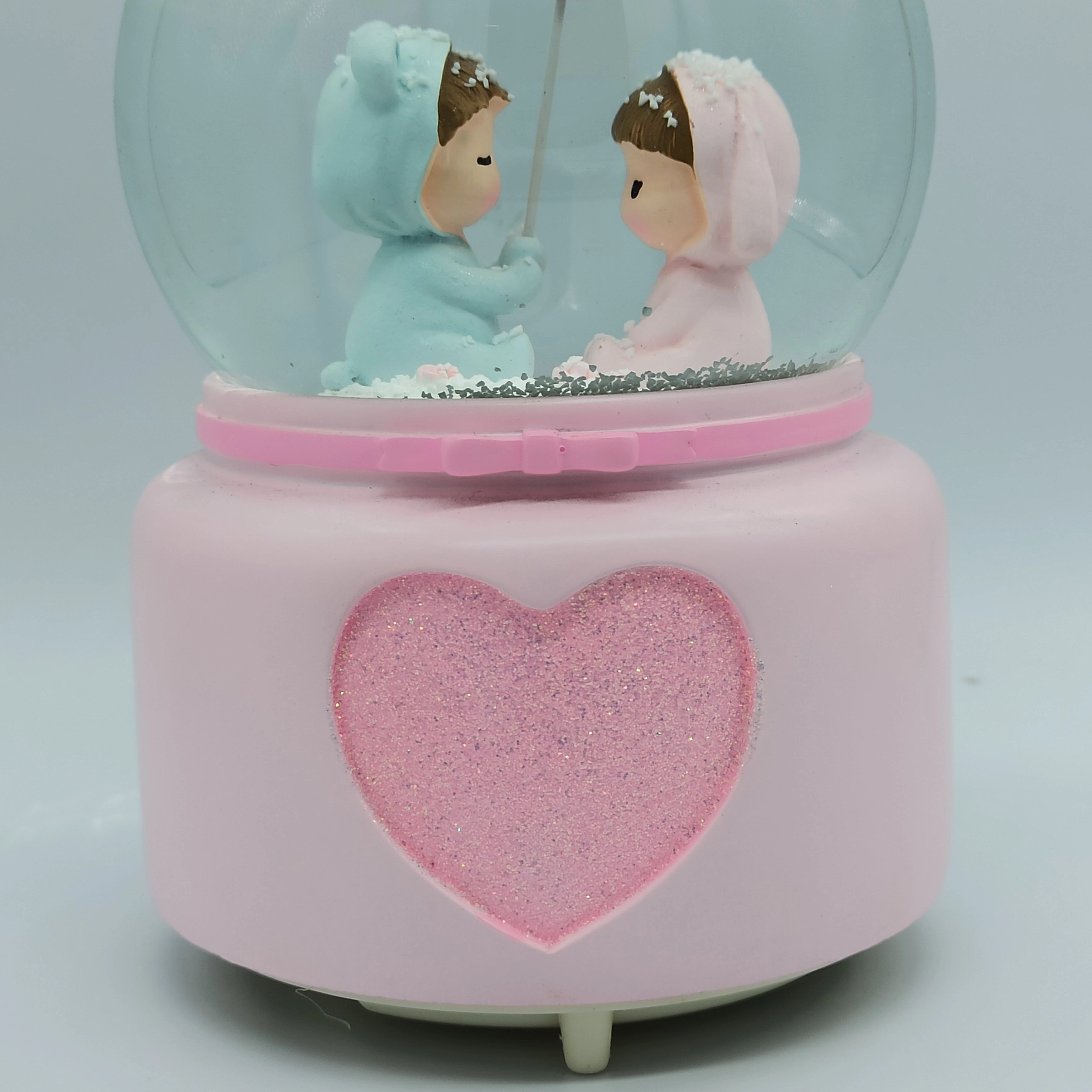 Cute Lovers Together, Musical Snow Ball: Gift for Young Couple