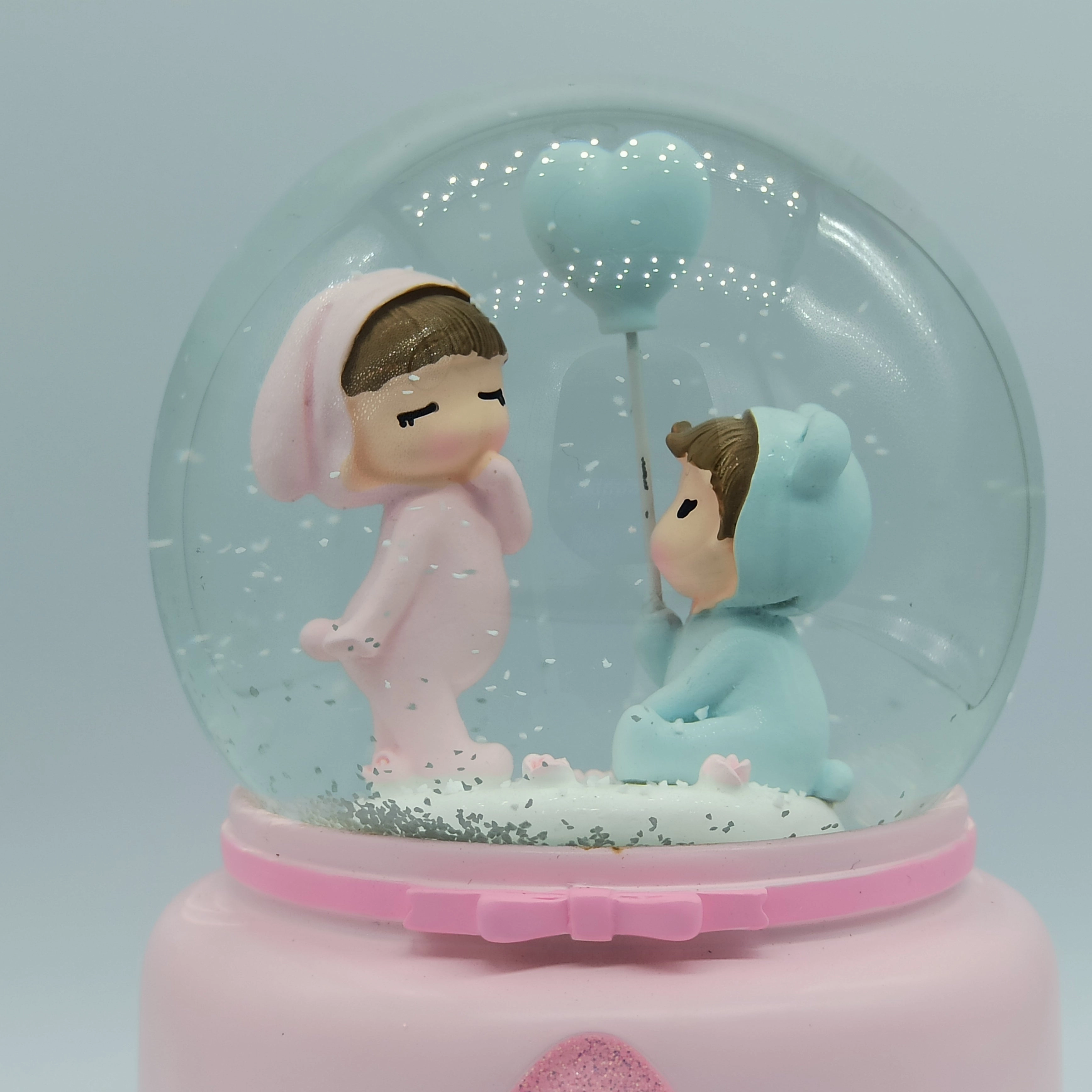 Cute Lovers Together, Musical Snow Ball: Gift for Young Couple