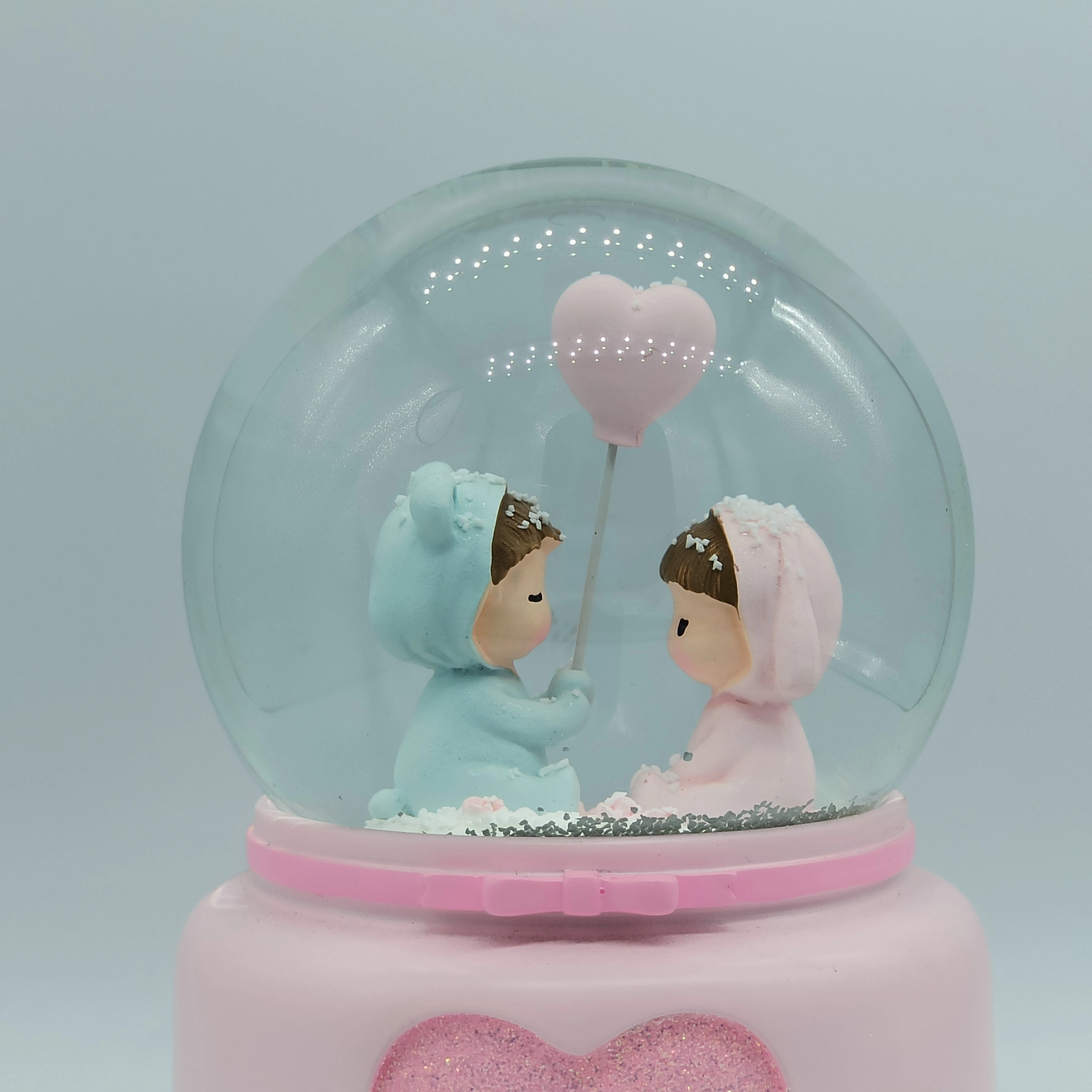 Cute Lovers Together, Musical Snow Ball: Gift for Young Couple