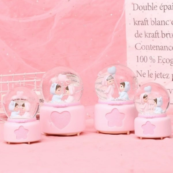 Cute Lovers Together, Musical Snow Ball: Gift for Young Couple