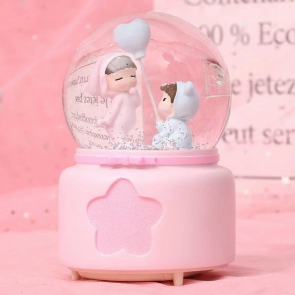 Cute Lovers Together, Musical Snow Ball: Gift for Young Couple