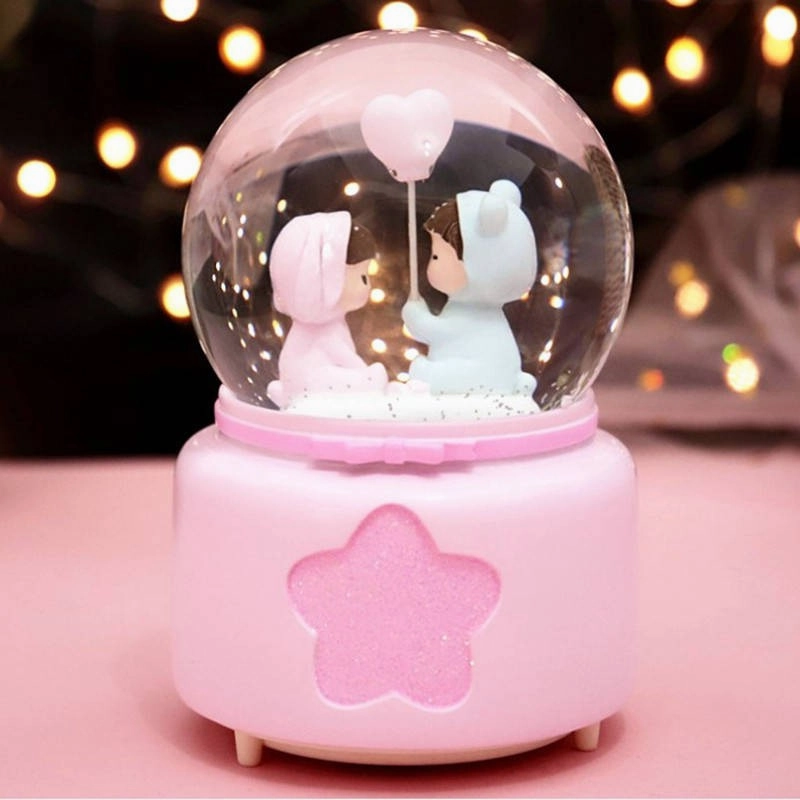 Cute Lovers Together, Musical Snow Ball: Gift for Young Couple