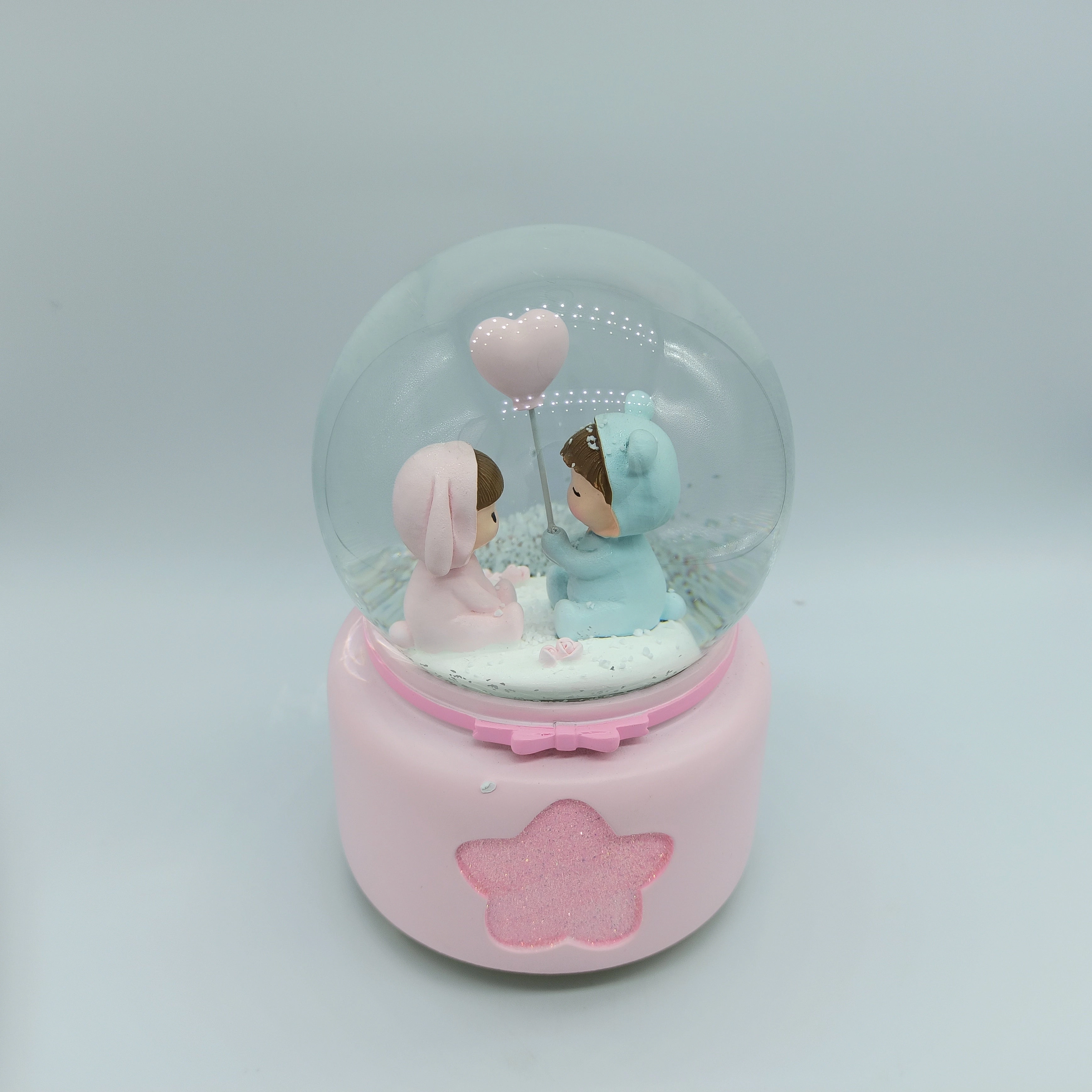 Cute Lovers Together, Musical Snow Ball: Gift for Young Couple