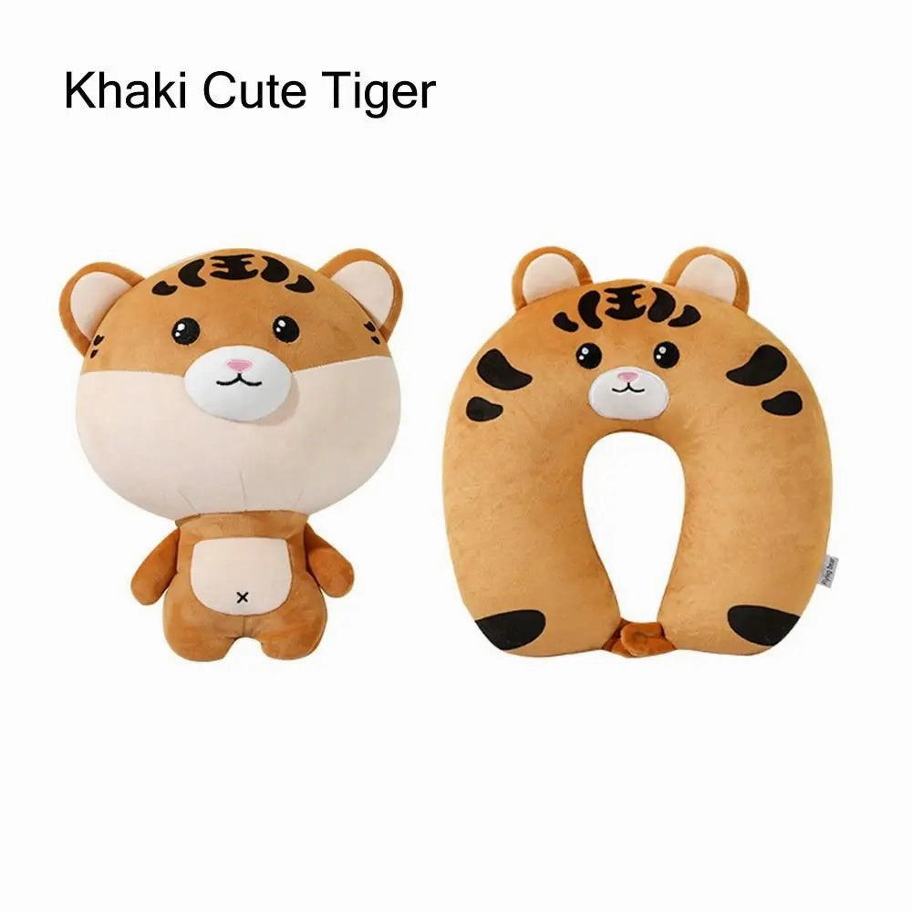 Cute Multifunctional Cartoon Cervical Fluffy Pillows - U Shaped Travel Pillow