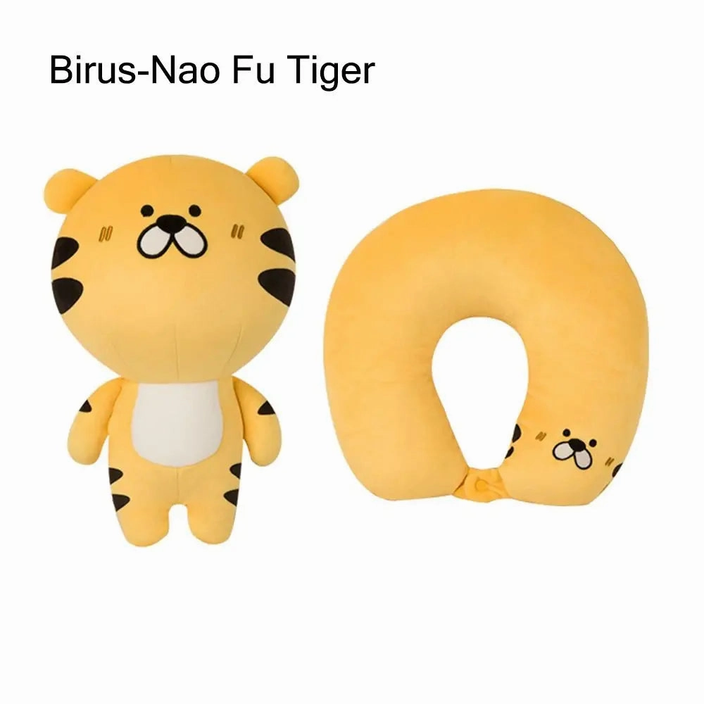 Cute Multifunctional Cartoon Cervical Fluffy Pillows - U Shaped Travel Pillow