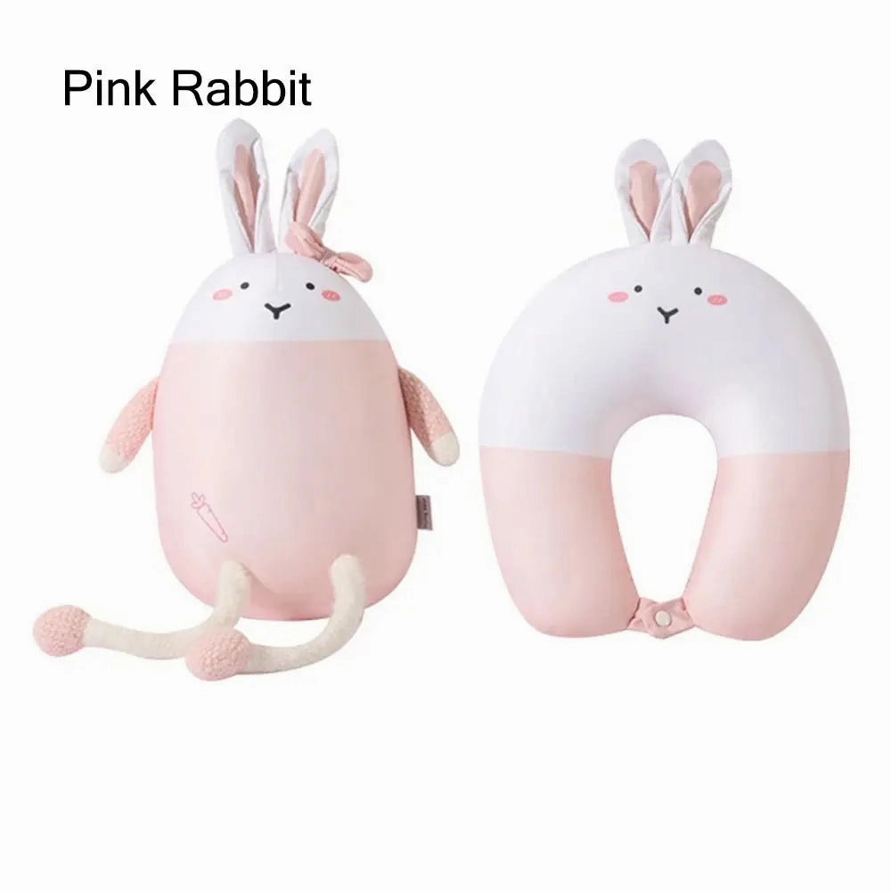 Cute Multifunctional Cartoon Cervical Fluffy Pillows - U Shaped Travel Pillow