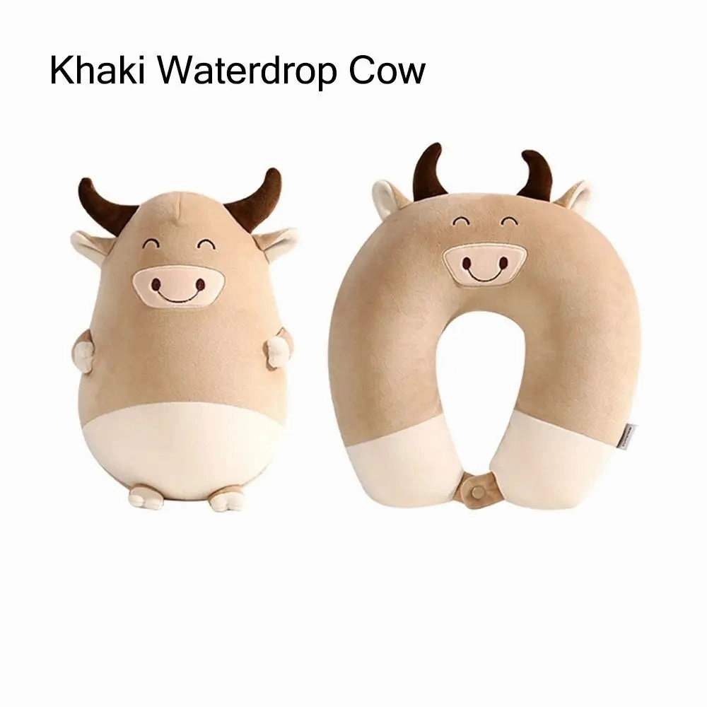 Cute Multifunctional Cartoon Cervical Fluffy Pillows - U Shaped Travel Pillow