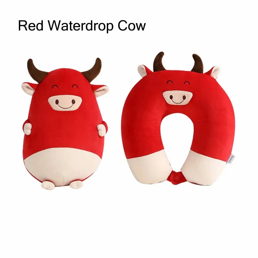 Cute Multifunctional Cartoon Cervical Fluffy Pillows - U Shaped Travel Pillow