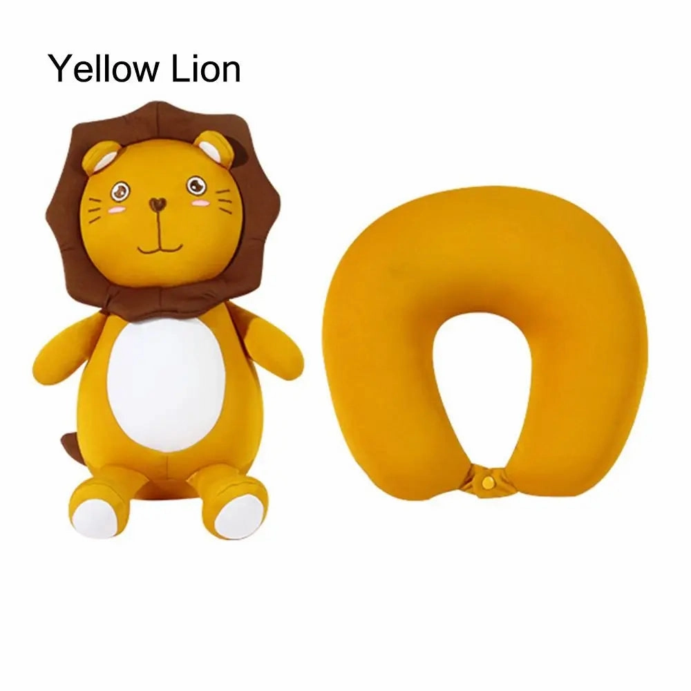 Cute Multifunctional Cartoon Cervical Fluffy Pillows - U Shaped Travel Pillow