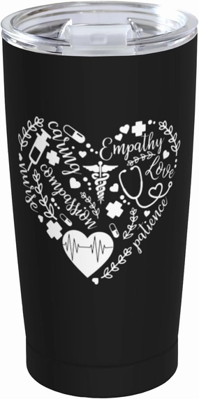 Cute Nurse Stainless Steel Tumbler with Lid 20 Oz, Nurses Week Gifts, Nurse Practitioner Gifts for Women Graduate Doctor, Nurses Appreciation Gifts for Nurse Medical Assistant Friend