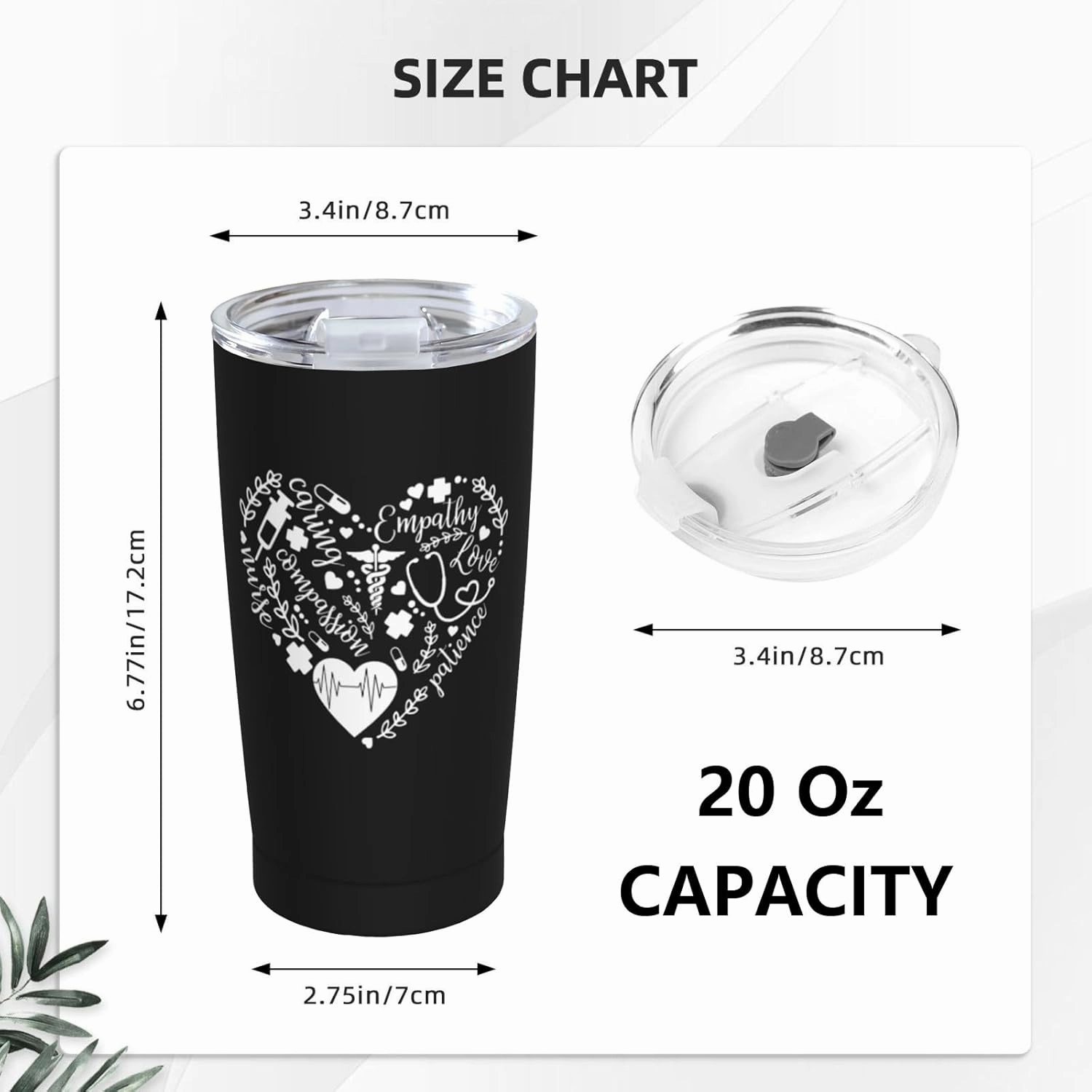Cute Nurse Stainless Steel Tumbler with Lid 20 Oz, Nurses Week Gifts, Nurse Practitioner Gifts for Women Graduate Doctor, Nurses Appreciation Gifts for Nurse Medical Assistant Friend
