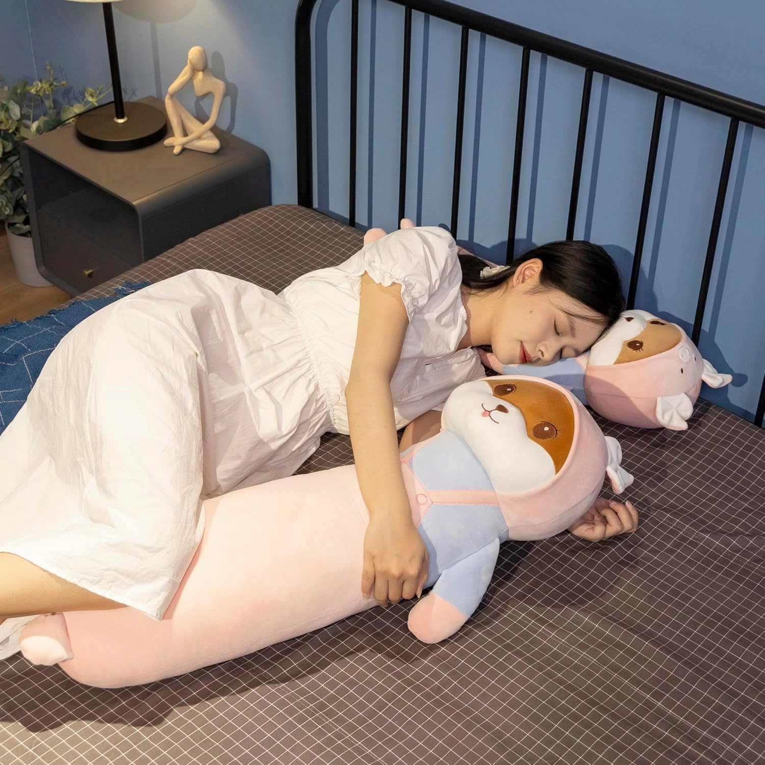 Cute Pig Stuffed Animal 32.7''- Long Body Hugging Toy for Anxiety & Sleep, Soft Plush Emotional Support Pillow for Kids, Adults, Girlfriend, Bed & Room Decor