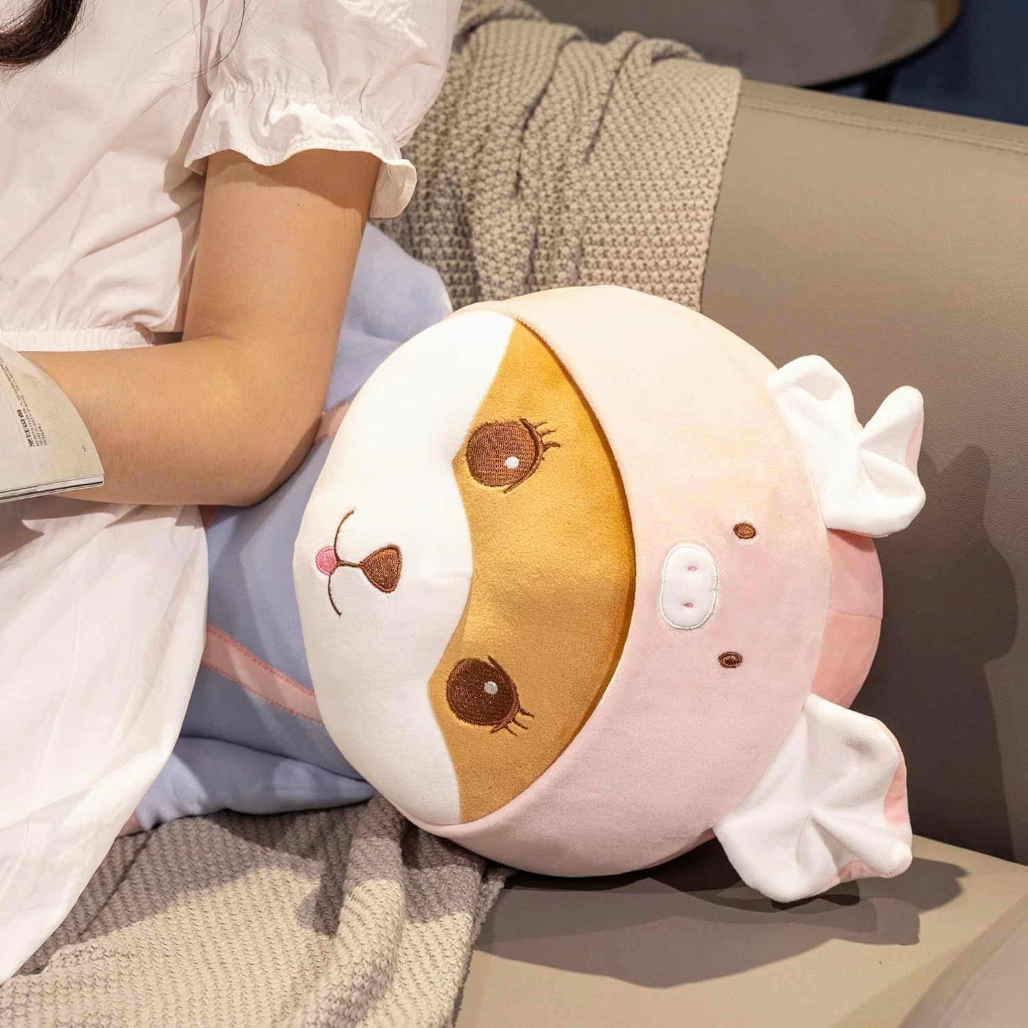 Cute Pig Stuffed Animal 32.7''- Long Body Hugging Toy for Anxiety & Sleep, Soft Plush Emotional Support Pillow for Kids, Adults, Girlfriend, Bed & Room Decor