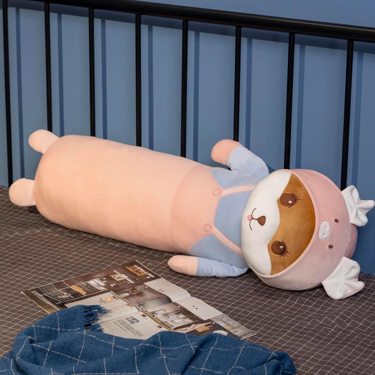Cute Pig Stuffed Animal 32.7''- Long Body Hugging Toy for Anxiety & Sleep, Soft Plush Emotional Support Pillow for Kids, Adults, Girlfriend, Bed & Room Decor