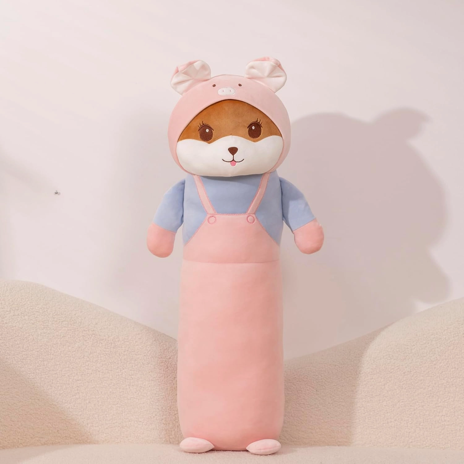 Cute Pig Stuffed Animal 32.7''- Long Body Hugging Toy for Anxiety & Sleep, Soft Plush Emotional Support Pillow for Kids, Adults, Girlfriend, Bed & Room Decor