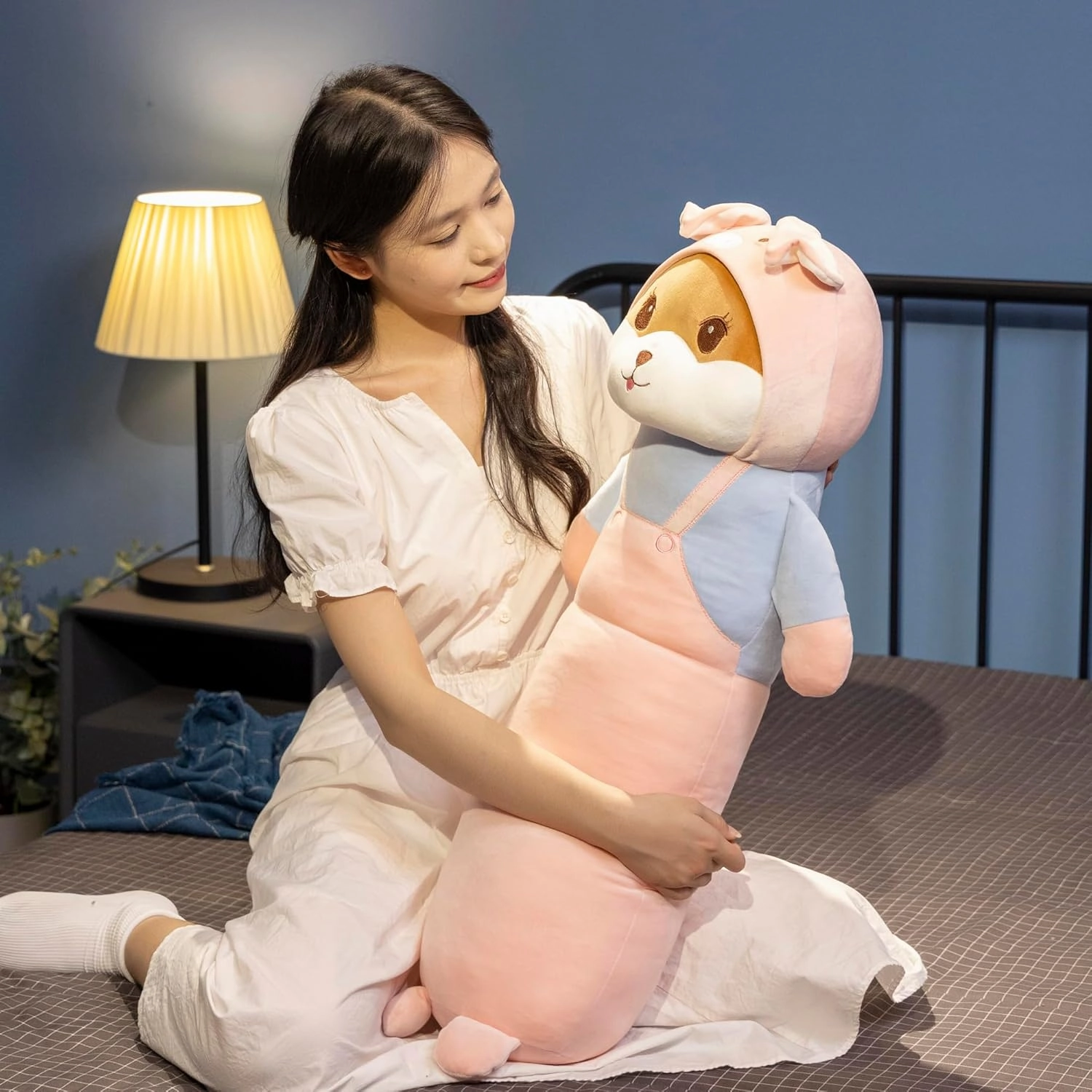Cute Pig Stuffed Animal 32.7''- Long Body Hugging Toy for Anxiety & Sleep, Soft Plush Emotional Support Pillow for Kids, Adults, Girlfriend, Bed & Room Decor