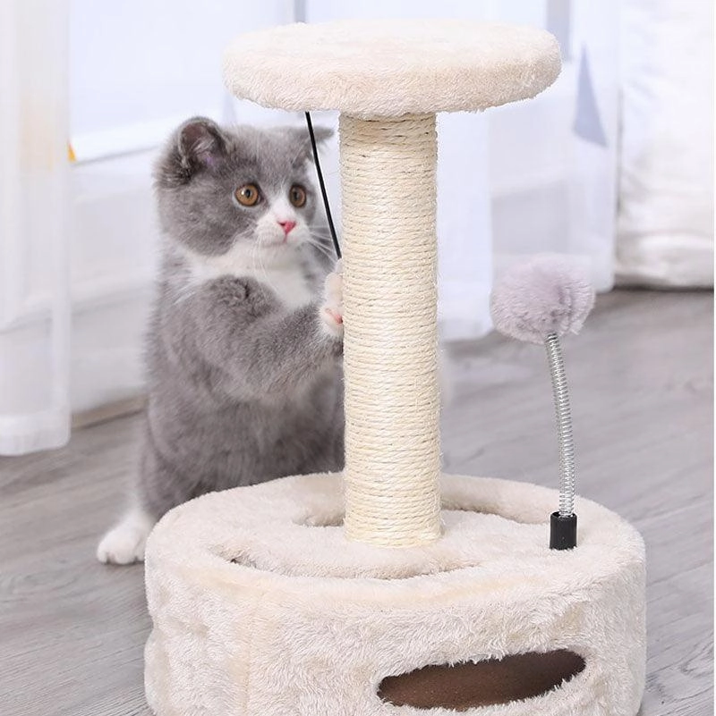 Cute Sunflower Cat Tree Climbing Scratching Toy