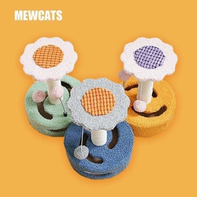 Cute Sunflower Cat Tree Climbing Scratching Toy