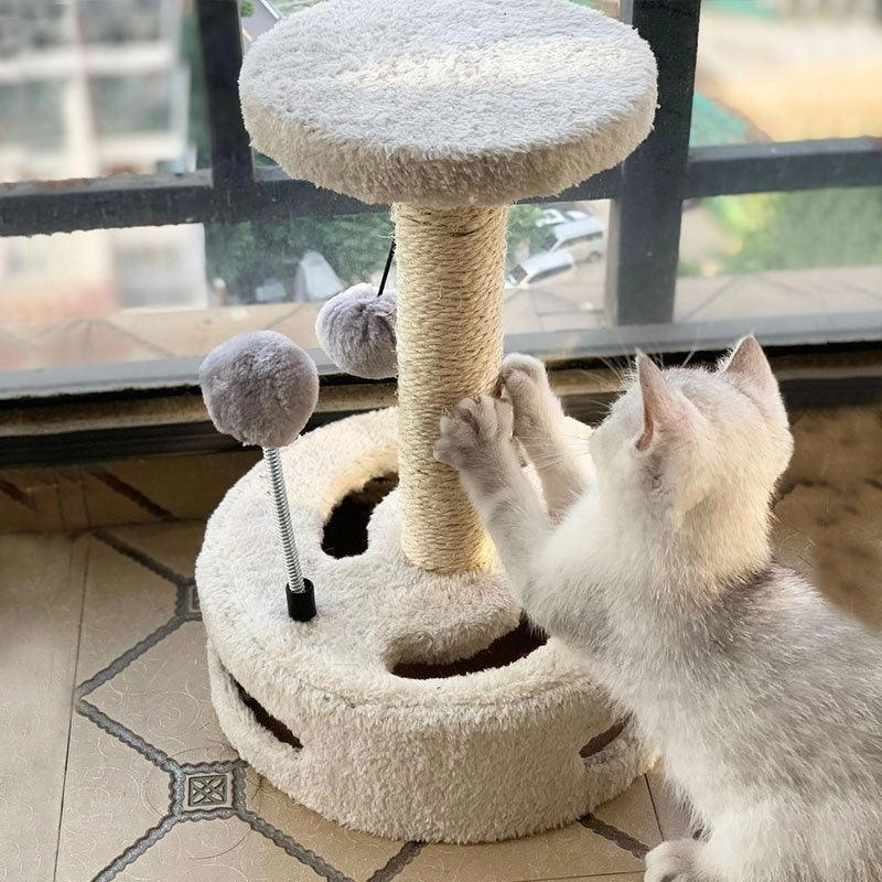 Cute Sunflower Cat Tree Climbing Scratching Toy