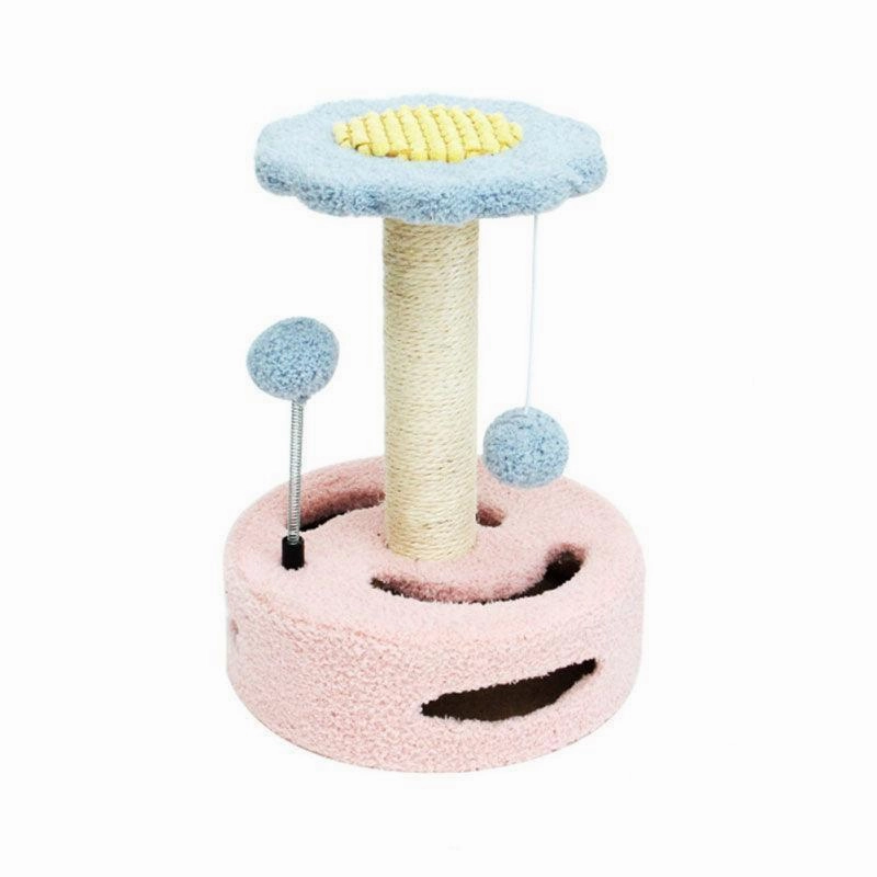 Cute Sunflower Cat Tree Climbing Scratching Toy